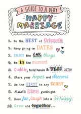 Cute Marriage Anniversary Card - A Guide To A Very Happy Marriage created by Eskimo Kiss Designs