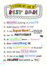 10 reasons why I have the best dad card created by Eskimo Kiss Designs