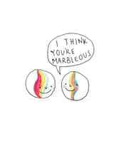 Cute Anniversary Card - Marble Pun - Thank You - Marbleous created by Jelly Armchair