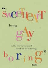 abfab absolutelyfabulous Just because... Card 26134 created by Henni Garfield