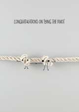 Cute Knot Pun Wedding Card - Congratulations On Tying The Knot created by Yippea