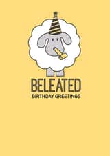 belated sheep Birthday Card 28240 created by Leanne Parkinson