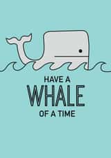 whale funny Leaving Card 5879 created by Leanne Parkinson