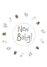 New Baby Boy Card illustrated by Amy Cockcroft created by Ryland Studios