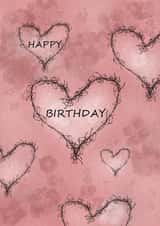 hearts sketchy Birthday Card 25926 created by andersonartstudio