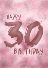 30 thirty Birthday Card 25932 created by andersonartstudio