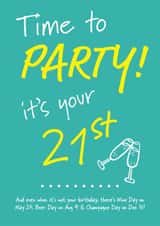 happy 21st Birthday Card 5001 created by Need A Holiday?