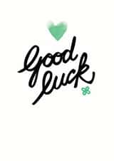 Typography Male Good Luck Card 3274 created by Ashleigh Arthur