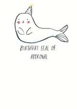 seal pun Birthday Card 5723 created by Louise Wright