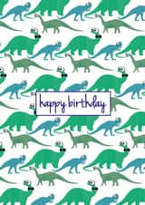 dinosaur happy birthday Birthday Card 5441 created by Lubelu London
