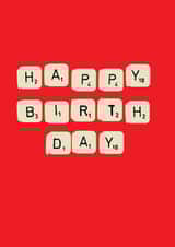 scrabble Typography Birthday Card 4210 created by Ilka Dickens