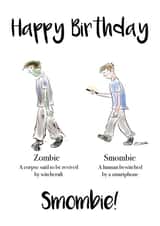 smombie smartphone Birthday Card 5905 created by Beresfordo