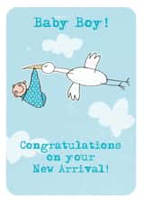 Baby Boy New Baby Card 6175 created by Bird Blue Creative