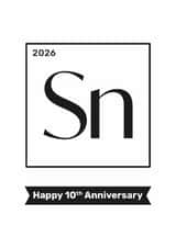 Geeky 10th Anniversary Card - Tin - 2026 - 10 years created by Cookie Design