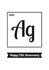Geeky 25th Anniversary Card - Silver - 2025 created by Cookie Design
