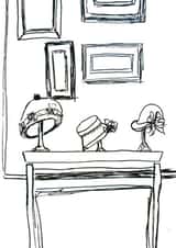 Black And White Line Drawing New Home Card 22567 created by Adeeba Faheem