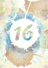 16 sixteenth Birthday Card 27774 created by Bookishly