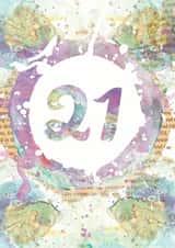 birthday 21 Birthday Card 5454 created by Bookishly