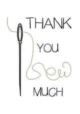 thanks sew Thank You Card 5114 created by CushoPeas