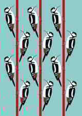 Woodpecker Male Just Because Card 6185 created by 1790 Cards