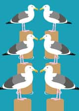 Seagull sea Just because... Card 6189 created by 1790 Cards