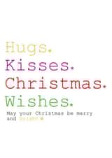 HUGS KISSES Christmas Card 25642 created by Always Sparkle