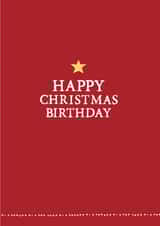 birthday Typographic Christmas Card 3658 created by Zoe Brennan