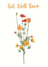 flower bouquet Get Well Card 6046 created by Katherine Blower