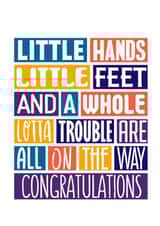 Cute New Baby Card For Twins created by SixElevenCreations