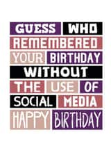 Funny Birthday Card - Social Media created by SixElevenCreations
