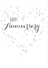 Classic Anniversary Card - Hearts - Happy Anniversary created by Claire Giles