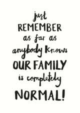 family funny Just Because Card 27272 created by Art + Ace Studio