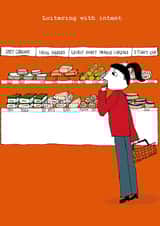 cheese woman Humour Card 5177 created by Corrina Rothwell