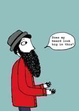 man beard Humour Card 5178 created by Corrina Rothwell