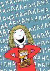 Funny Birthday Card - Sharing Bag - Hilarious created by Corrina Rothwell