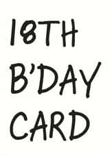 18th birthday Birthday Card 6361 created by So Yeah Stuff