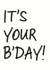 birthday typography Birthday Card 28673 created by So Yeah Stuff