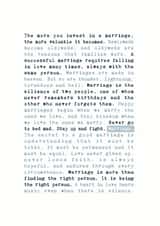 Marriage advise - wedding card created by Coulson Macleod