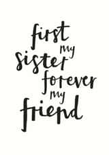 sister family Love & Friendship Card 4989 created by Art + Ace Studio