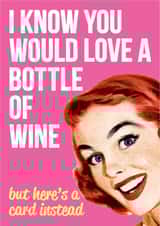 BIRTHDAY WINE Congratulations Card 2960 created by Dean Morris Cards