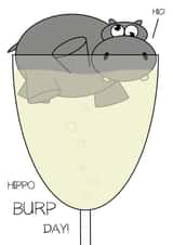 hippo grey Birthday Card 5115 created by CushoPeas