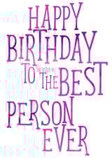 Sister of the best person ever birthday card created by Ruby Wren Designs