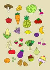vegetable veg Just because Card 24221 created by Silvina De Vita