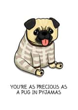 precious pug Thank You Card 26349 created by Tessa Cheung