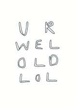 well old Birthday Card 6487 created by Redback Cards