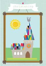 christening card, christening, church, pretty and traditional created by Kali Stileman