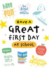 kids boys Good Luck Card 4041 created by Macie Dot Doodles