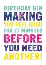 Birthday gin Birthday Card 3492 created by Do You Punctuate?