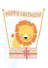 birthday lion Birthday Card 28714 created by Louise Anglicas