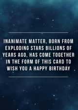 Space Universe Birthday Card 6822 created by Inspire Inc